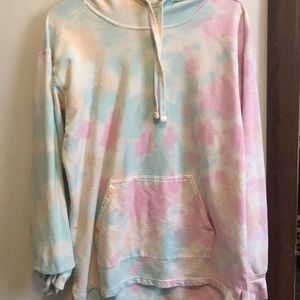Tie dye hooded sweatshirt